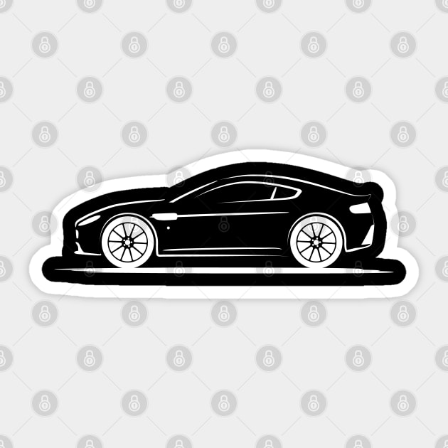 Aston Martin Vantage 2014 White Sticker by PauHanaDesign